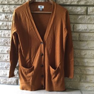 Old Navy Boyfriend Cardigan S Burnt Ochre